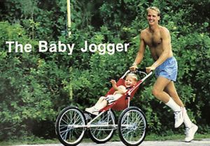 The first Baby Jogger as it appeared in the mid 1980's.